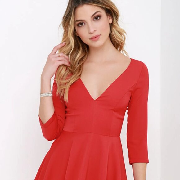 ARMANI EXCHANGE | Red Mini Dress - Picture 2 of 10